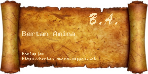 Bertan Amina névjegykártya